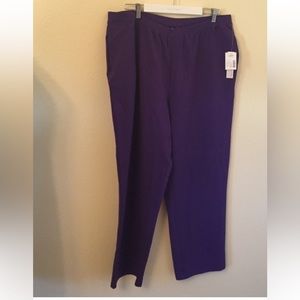 CASUAL PURPLE PULL ON PANTS WITH POCKETS